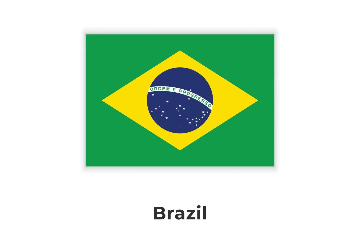 The National Flag of Brazil vector