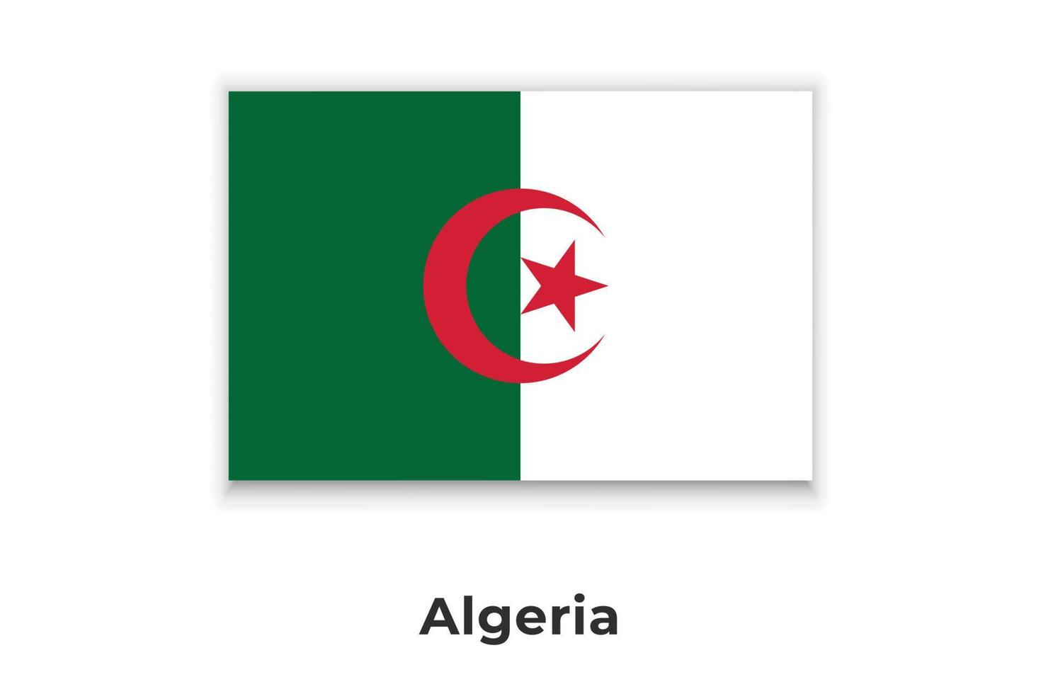 The National Flag of Algeria vector