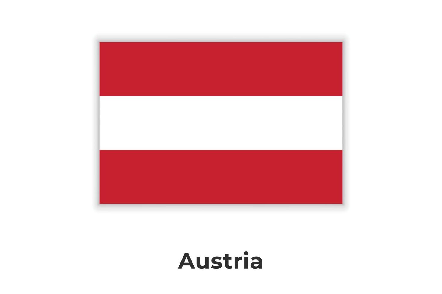 The Realistic national Flag of Austria vector