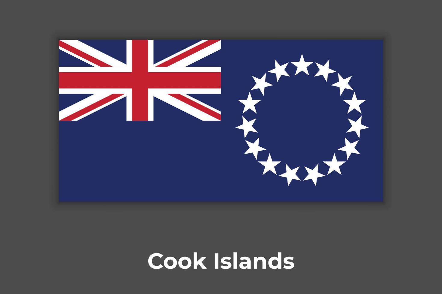 la bandera nacional de las islas cook vector