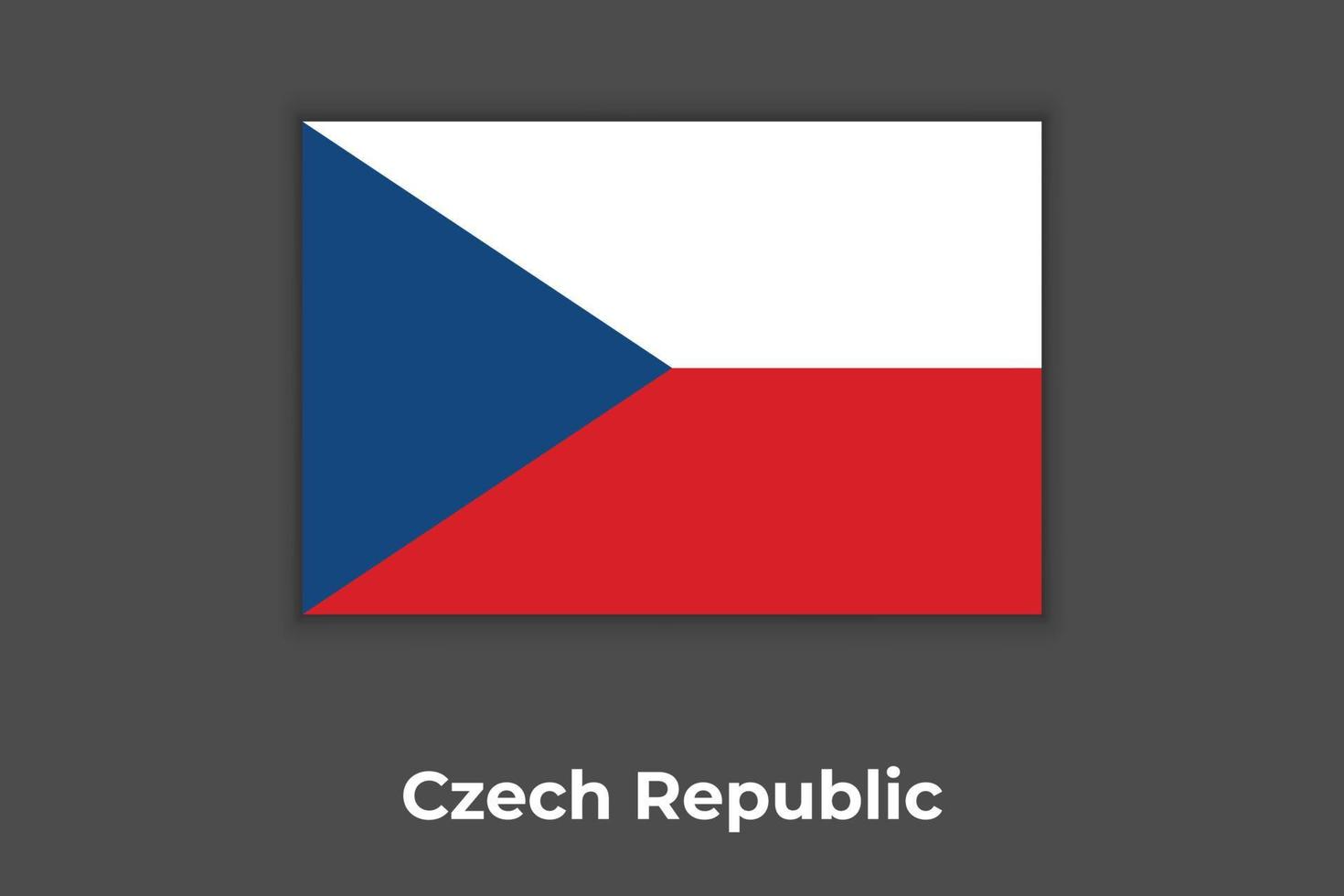 The National Flag of the Czech Republic vector