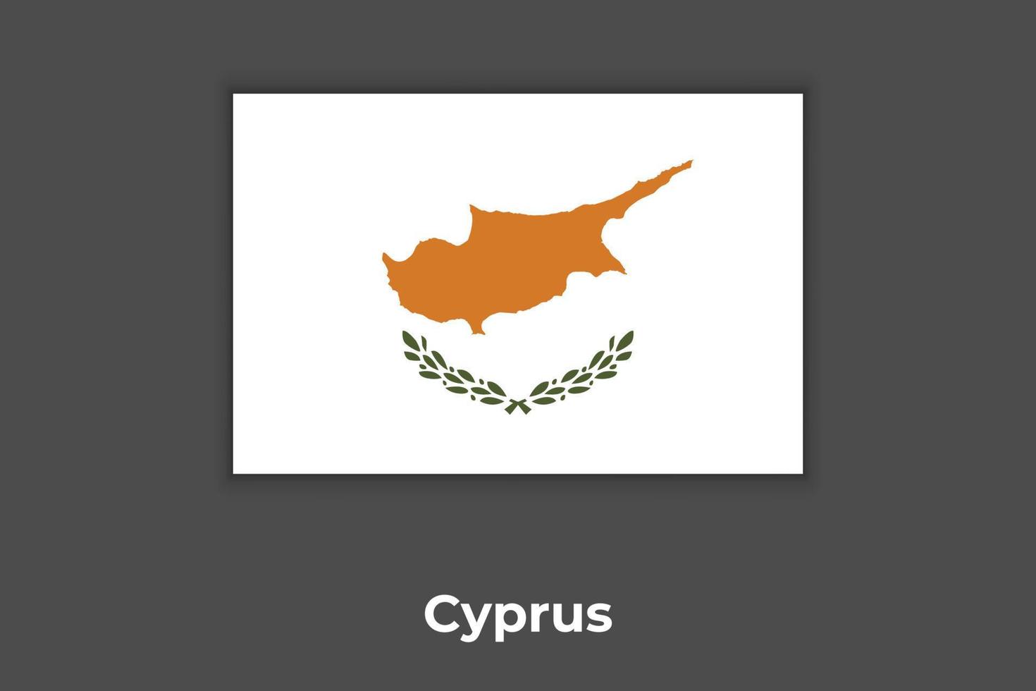 The Realistic National Flag of Cyprus vector
