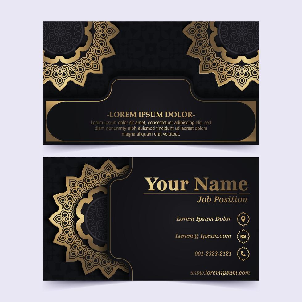 Luxury Mandala business card template vector