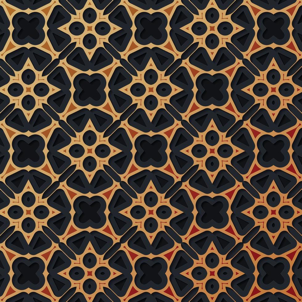 elegant dark and gold geometric pattern background vector
