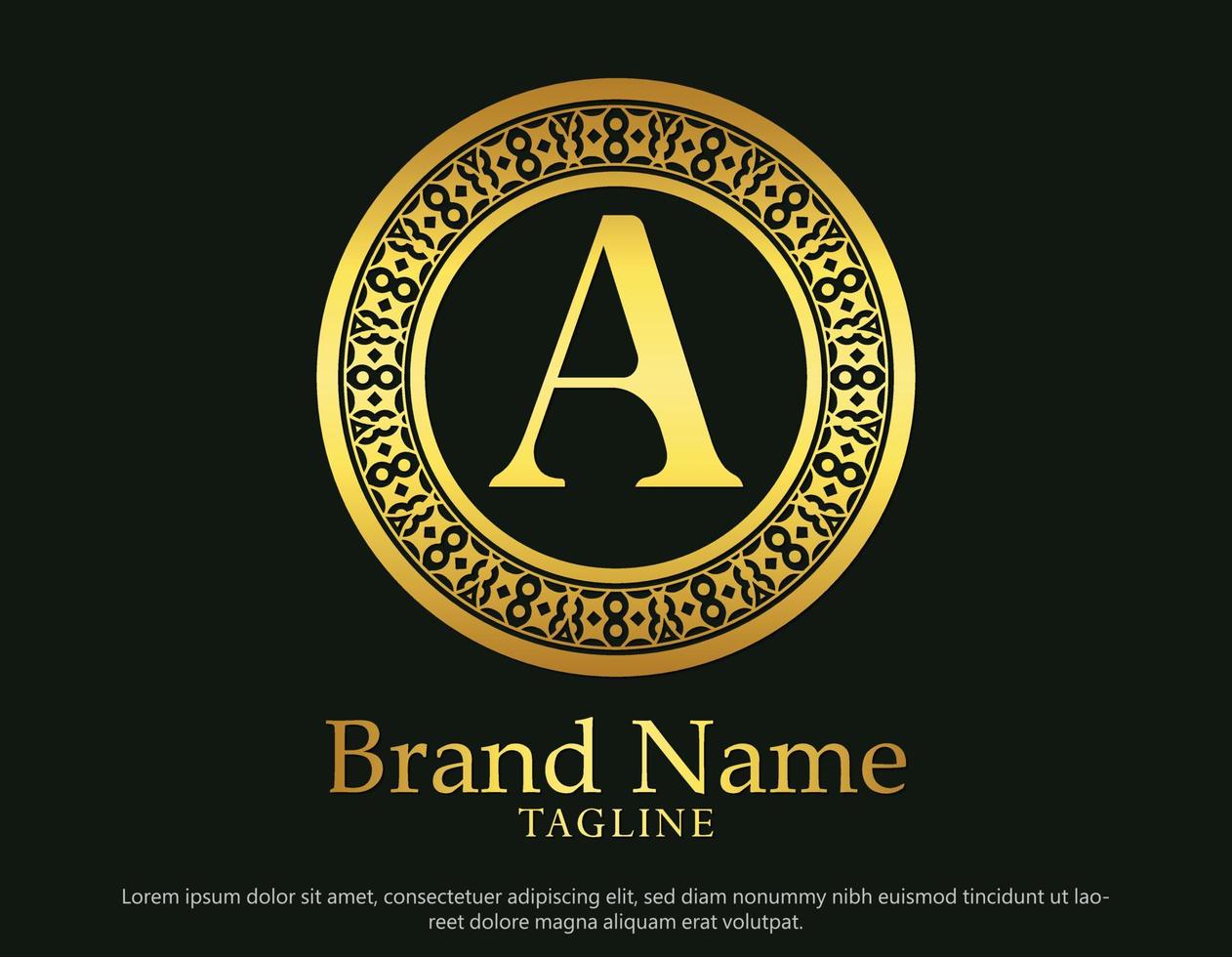 Ornamental luxury letter a logo vector