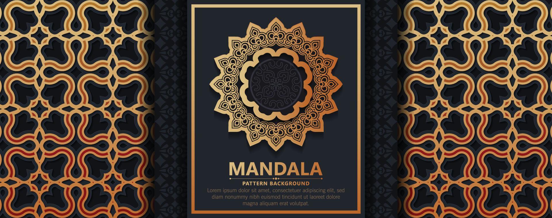 Fondo de mandala ornamental de lujo con estilo de patrón oriental islámico árabe premium vector