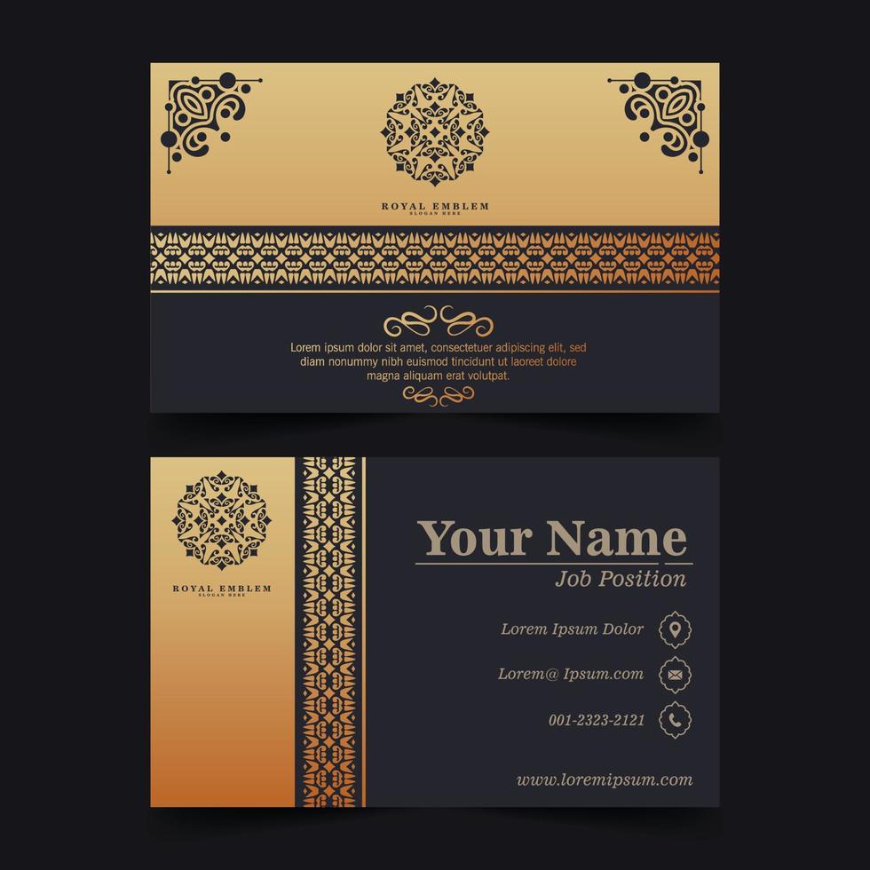 Luxury ornamental logos and business cards template vector