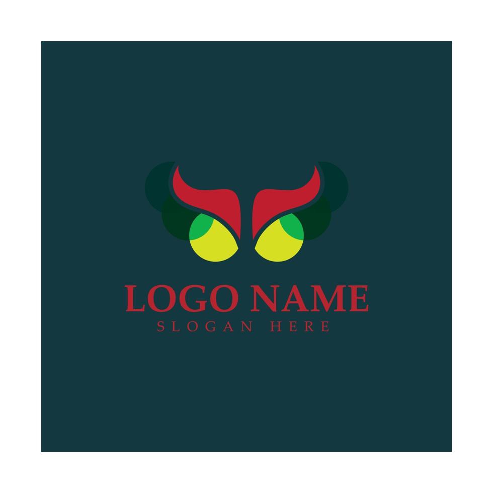 Devil horn vector icon logo design illustration template