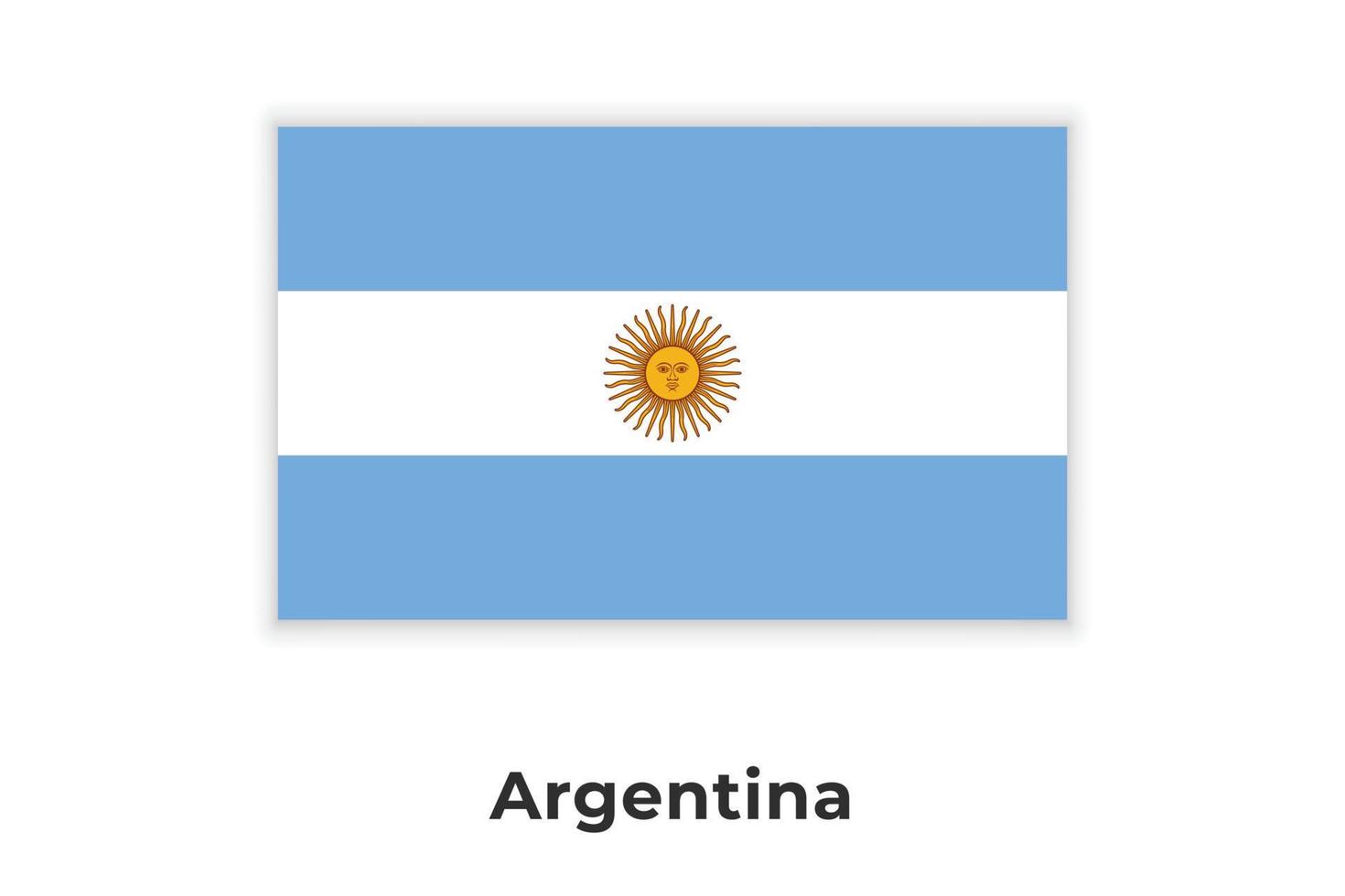 la bandera nacional de argentina vector