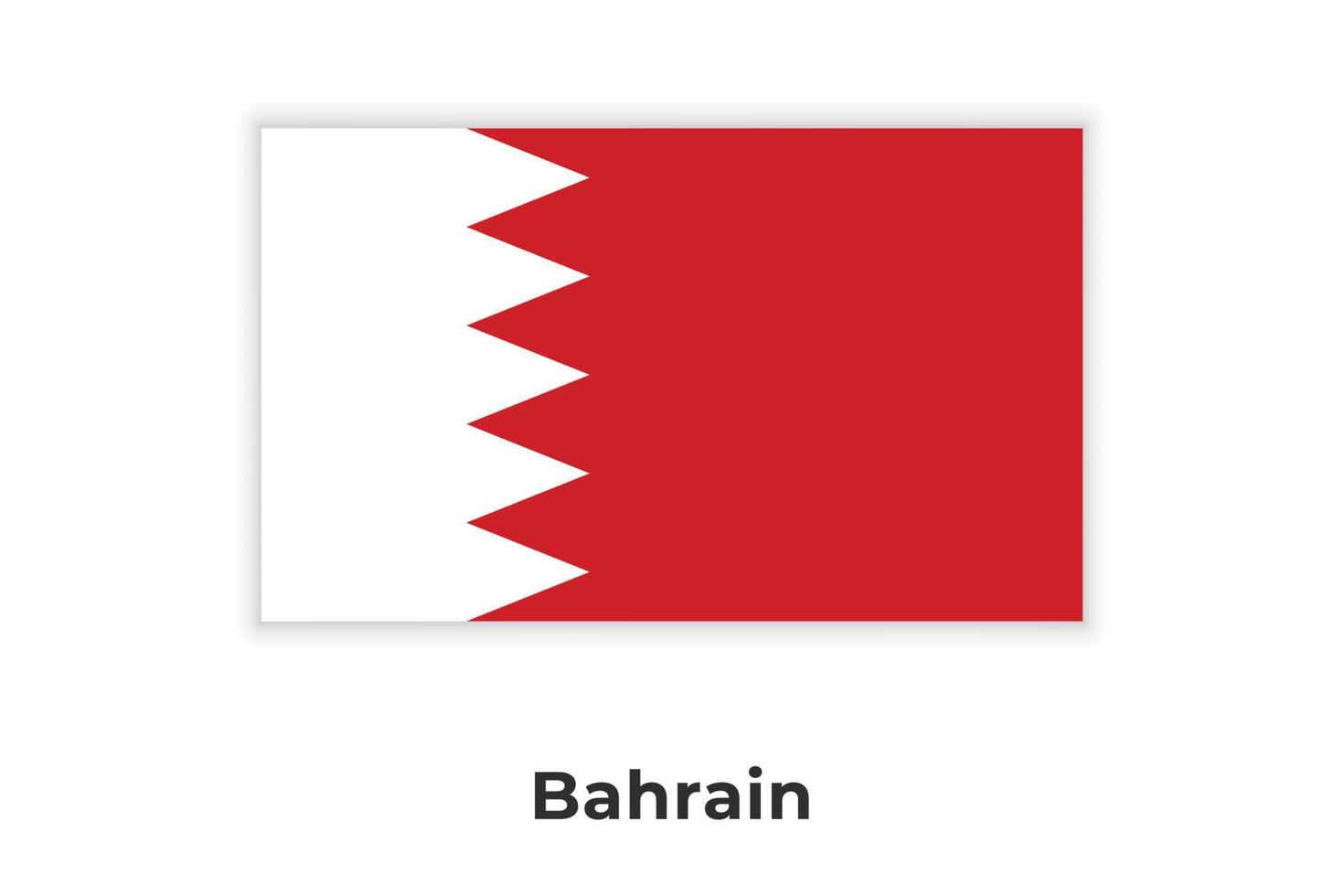 The National Flag of Bahrain vector