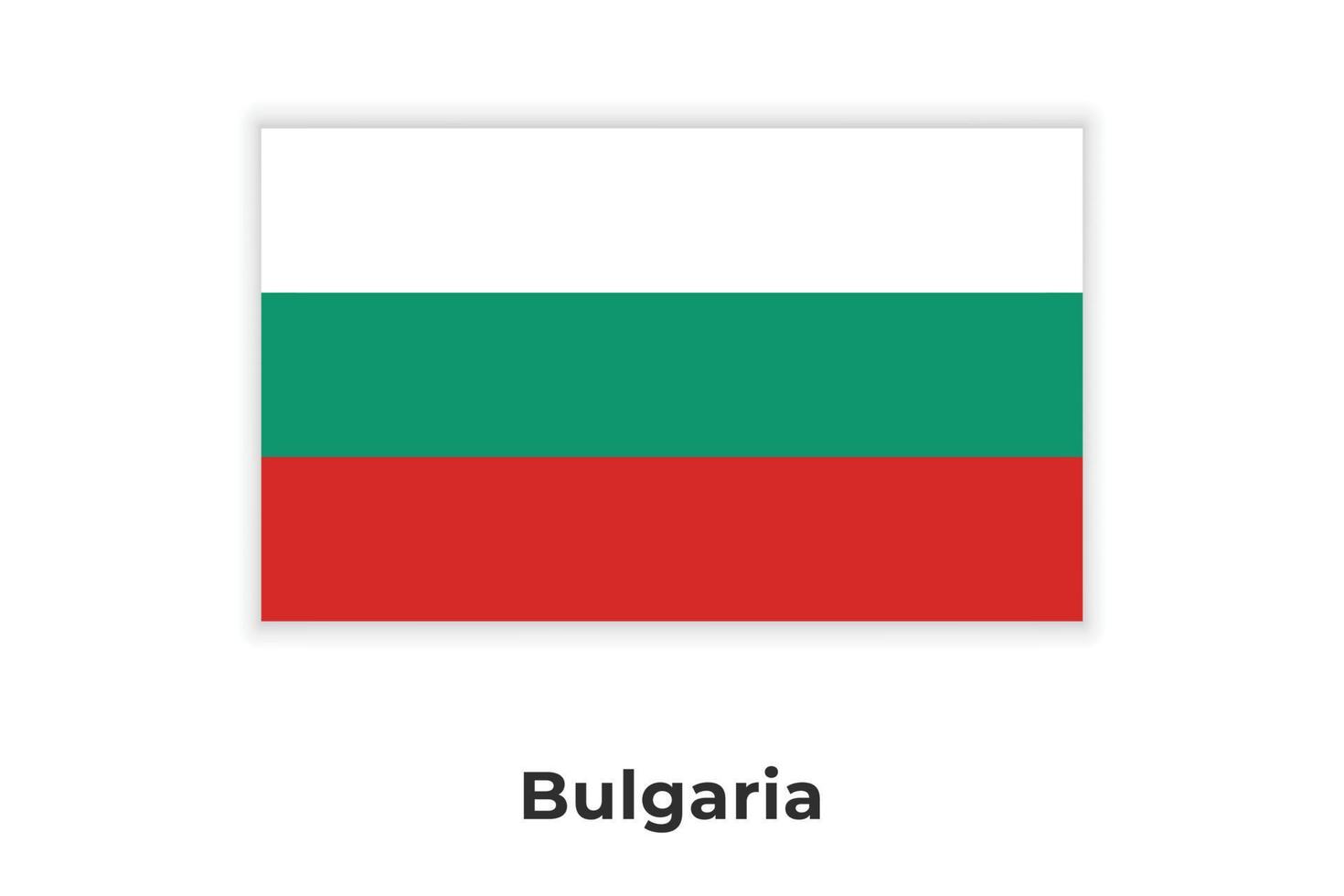 The National Flag of Bulgaria vector