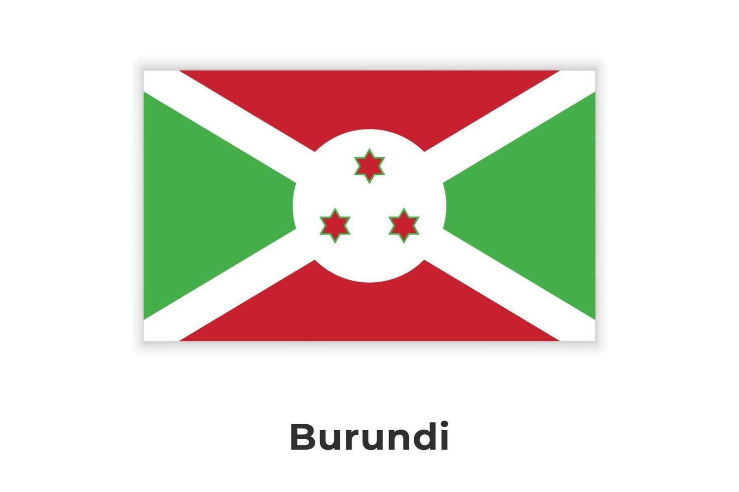 The National Flag of Burundi vector
