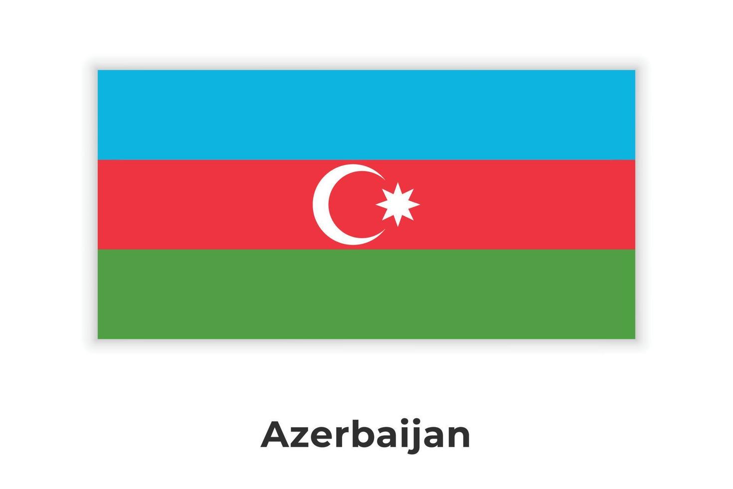 la bandera nacional de azerbaiyán vector