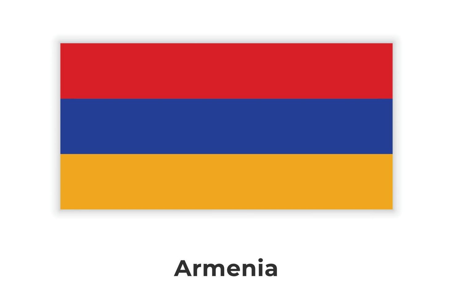 la bandera nacional de armenia vector