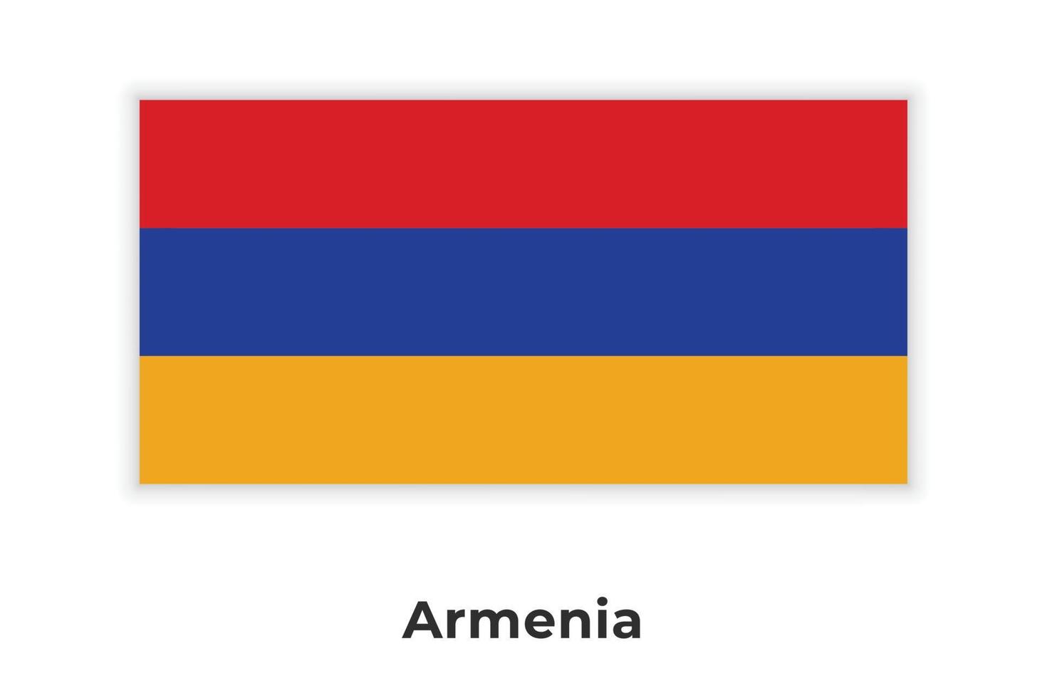 The National Flag of Armenia vector