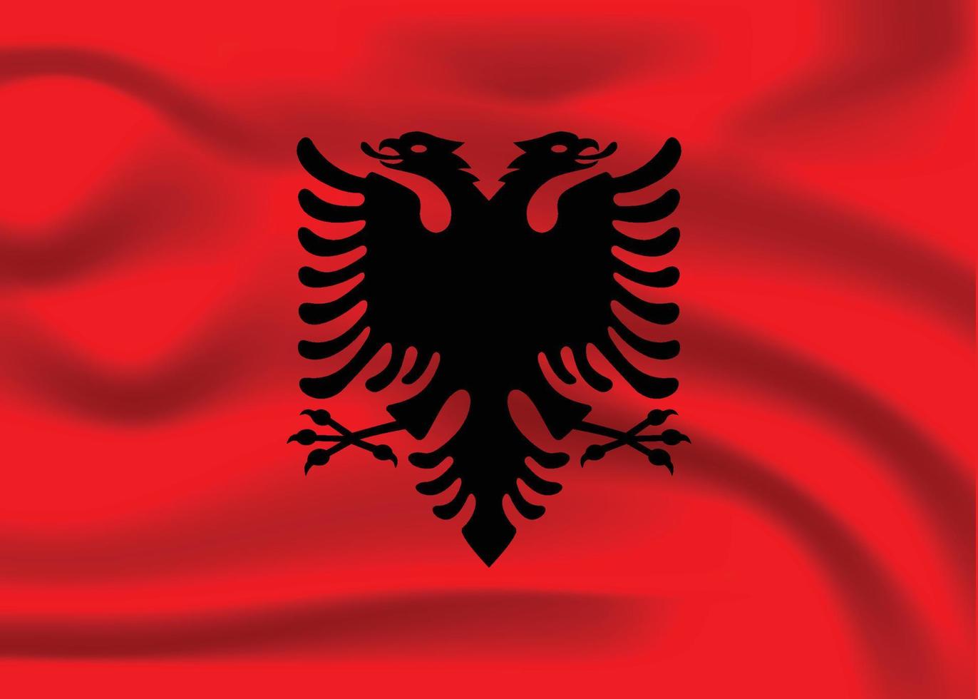 la bandera nacional realista de albania vector