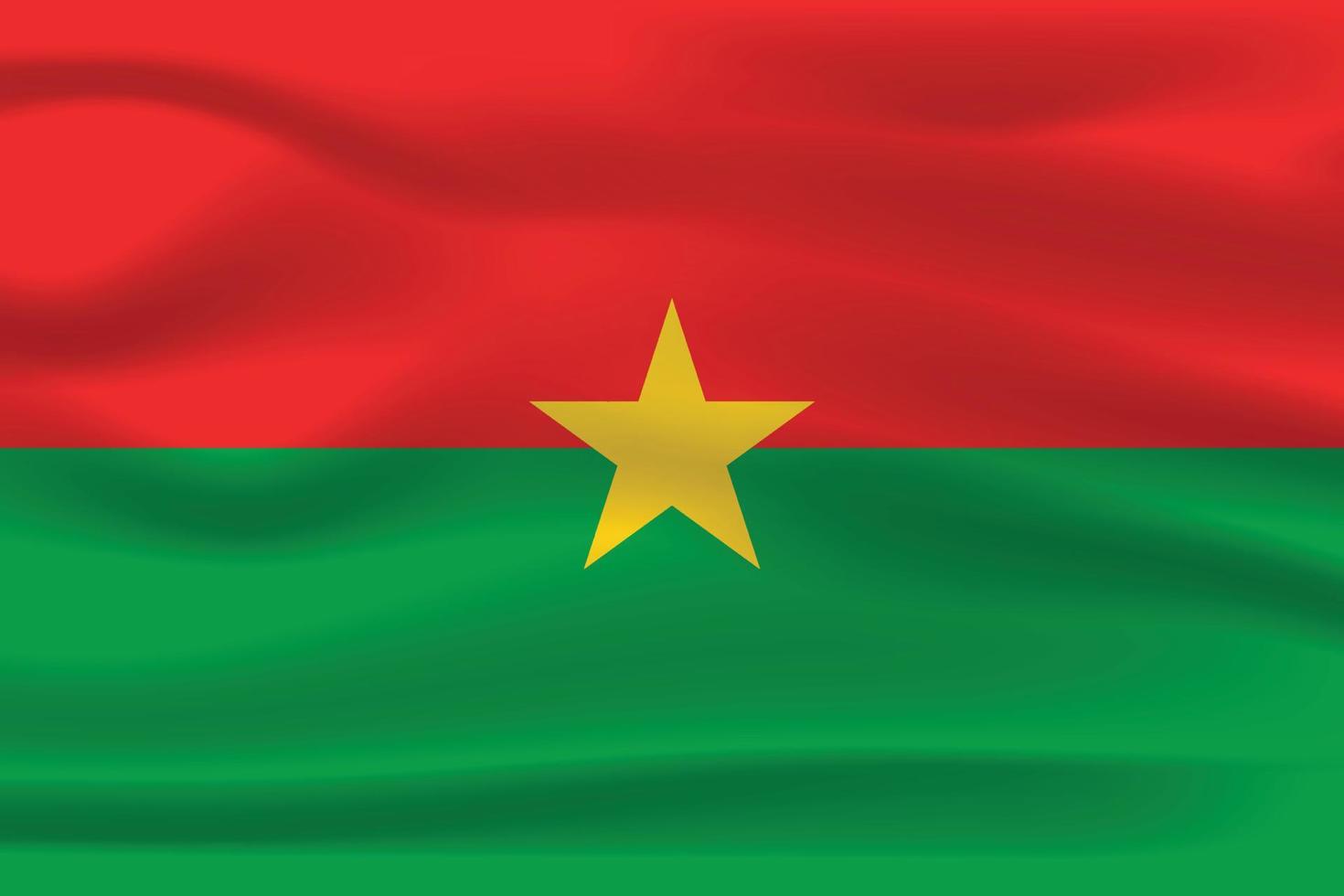 The Realistic National Flag of the Burkina Faso vector