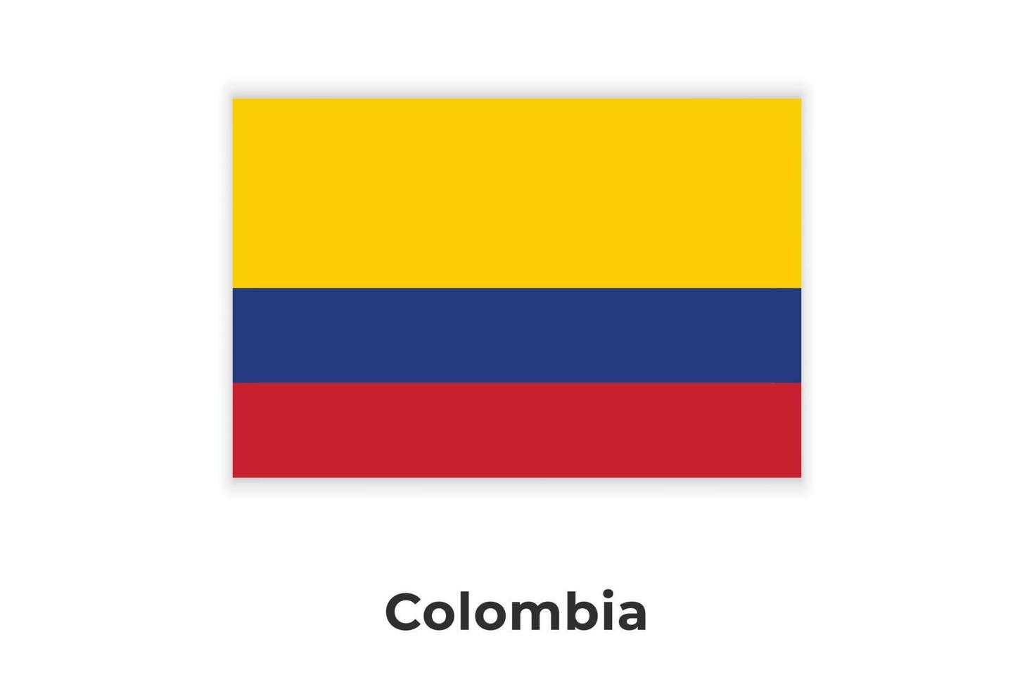 The National Flag of Colombia vector