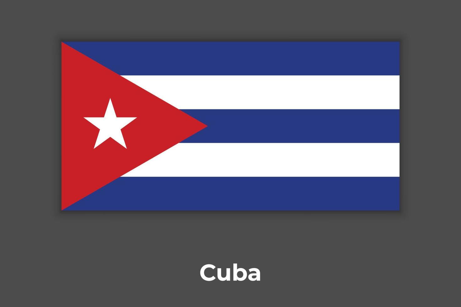 la bandera nacional de cuba vector