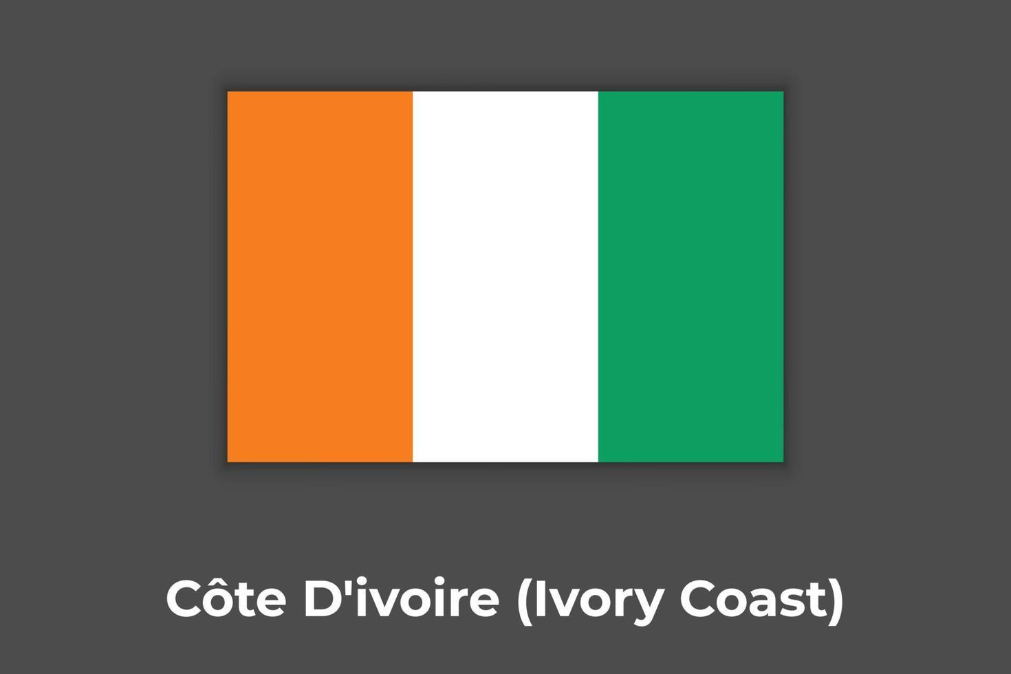 The National Flag of Ivory Coast vector