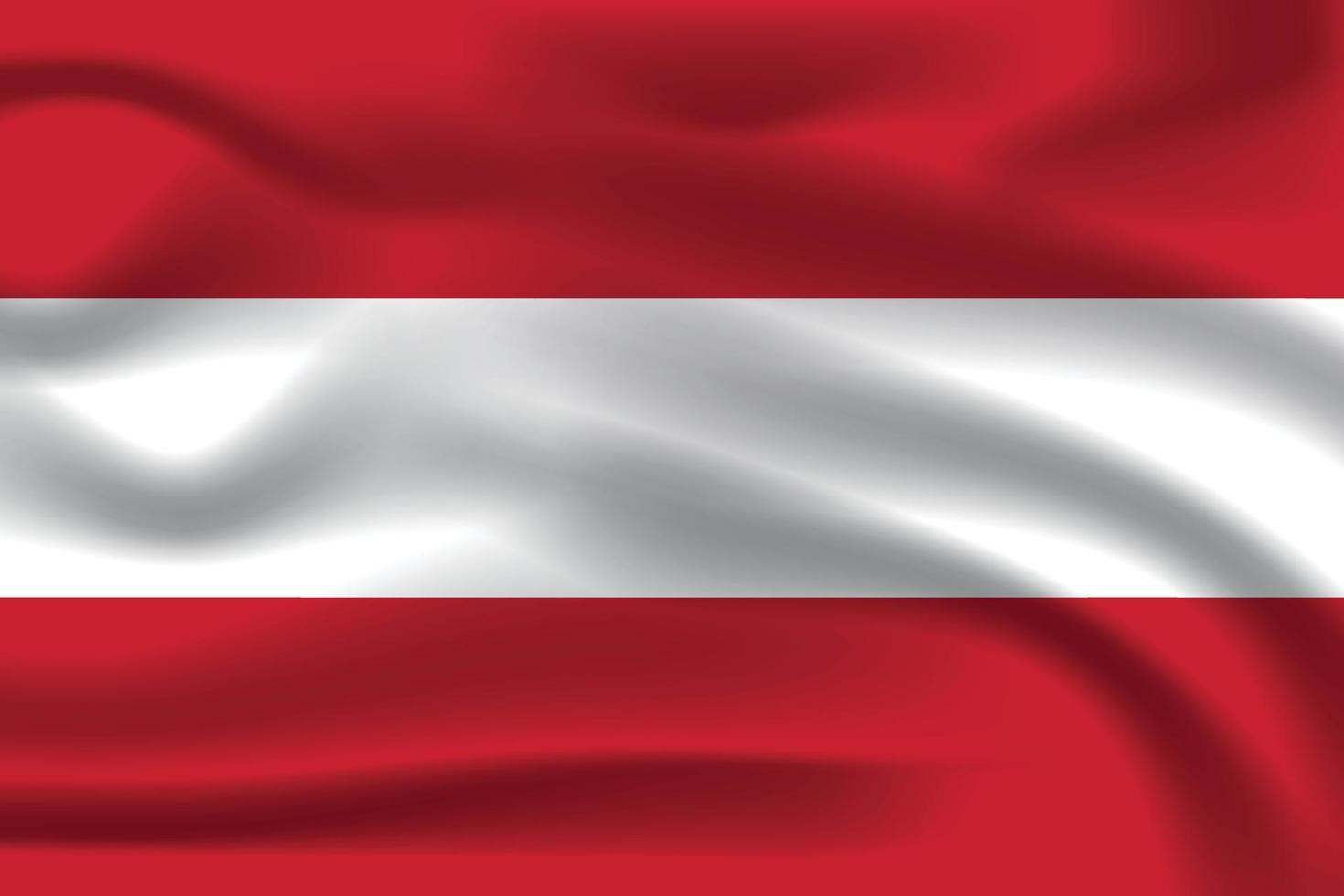 The Realistic national Flag of Austria vector