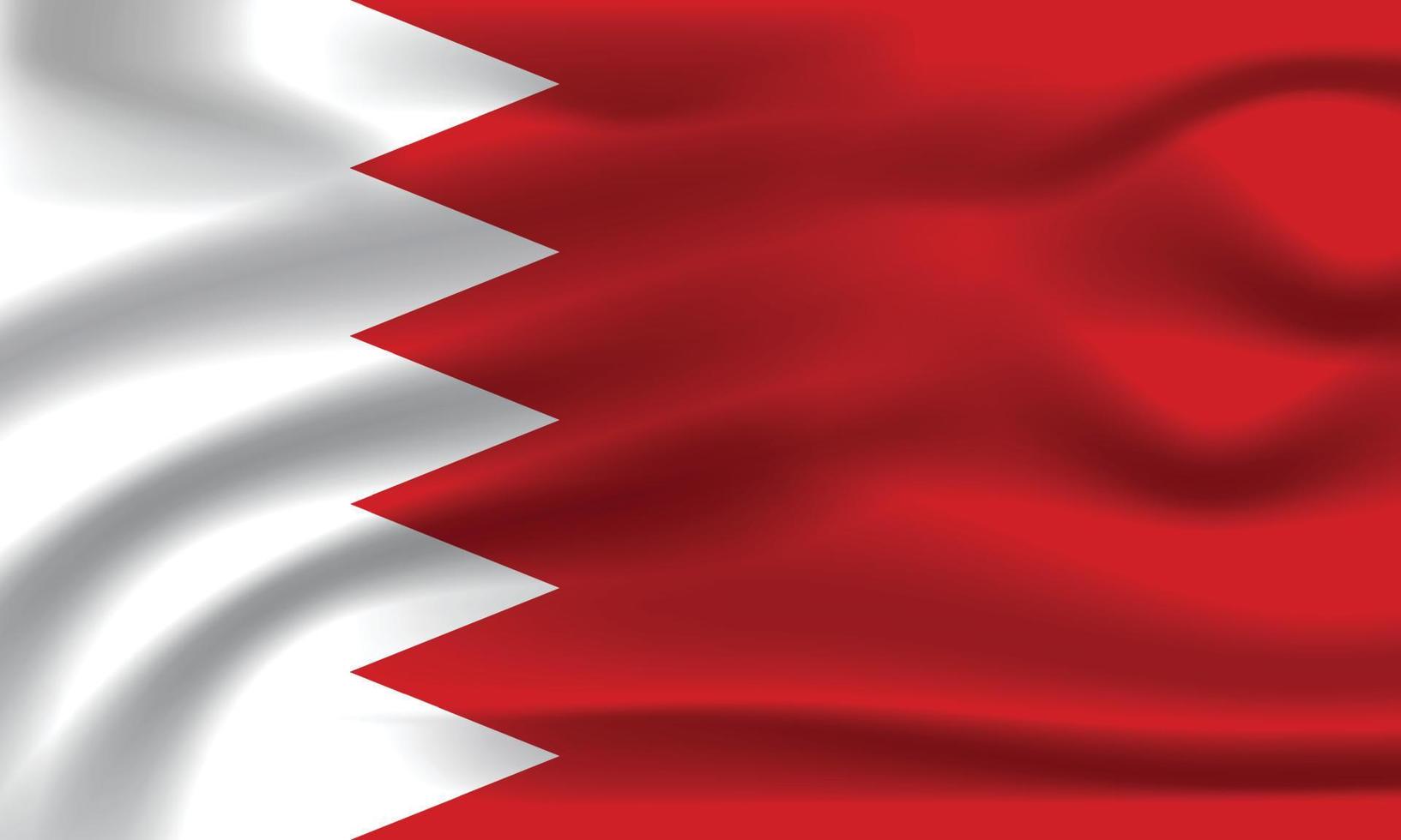 The Realistic National Flag of Bahrain vector