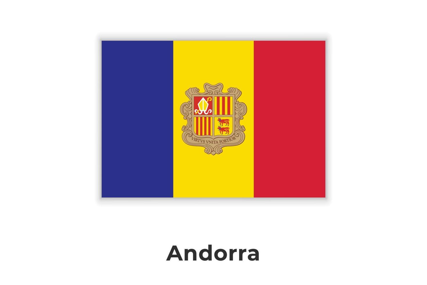 The National Flag of Andorra vector