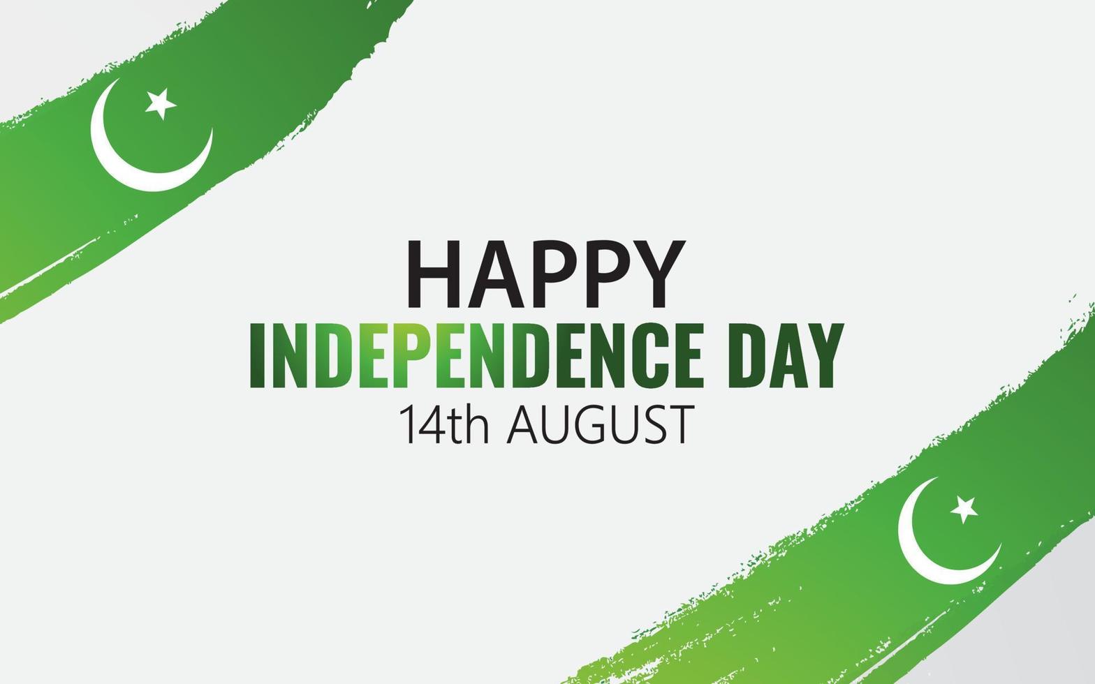 14th August Pakistan independence day celebration vector background.