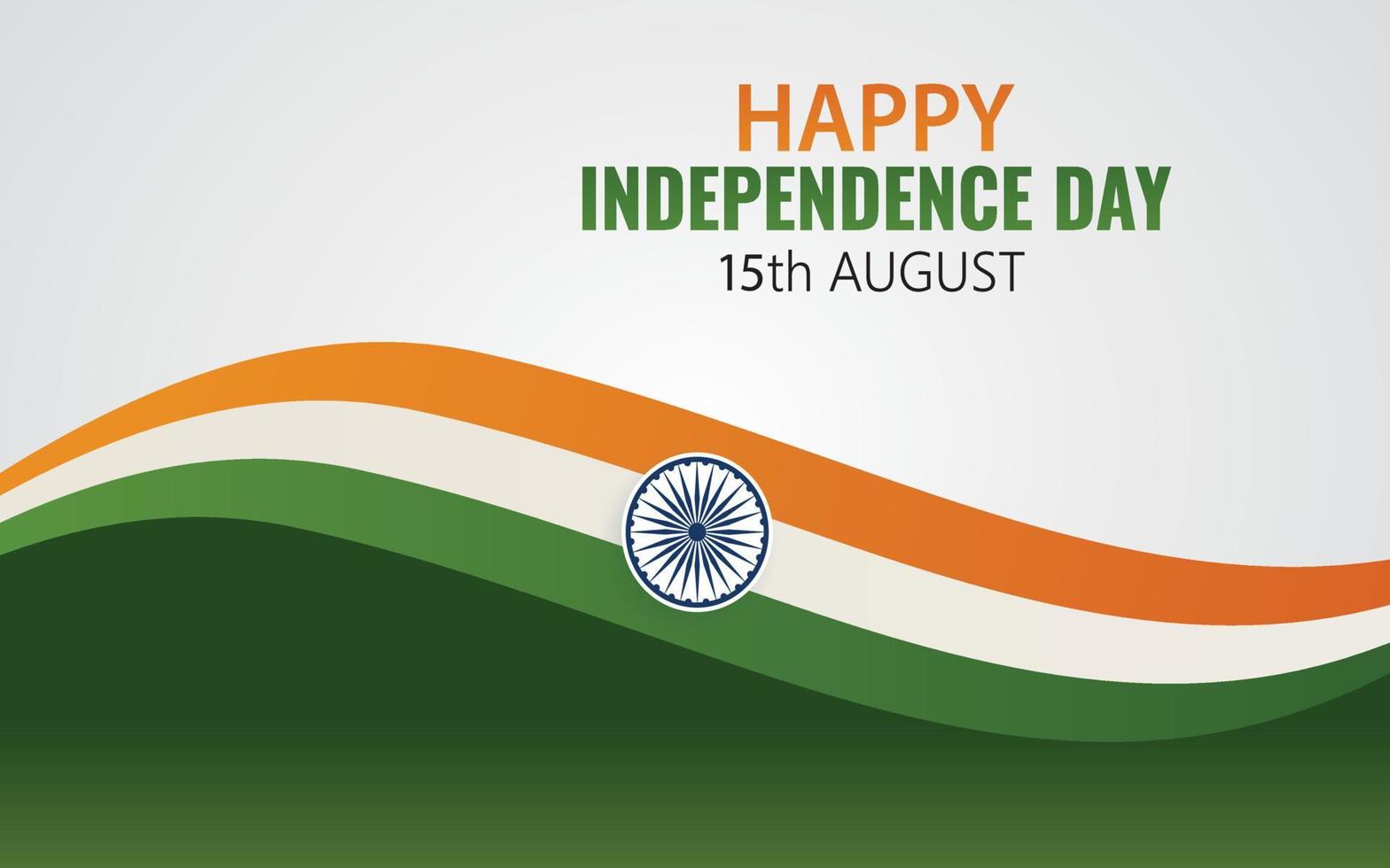 15th August Indian independence day celebration vector background.