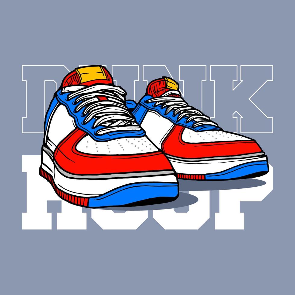 Hand Drawn Sneakers Illustration vector