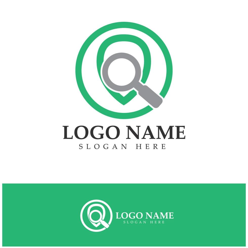 search find pin location maps GPS point logo design modern concept vector illustration