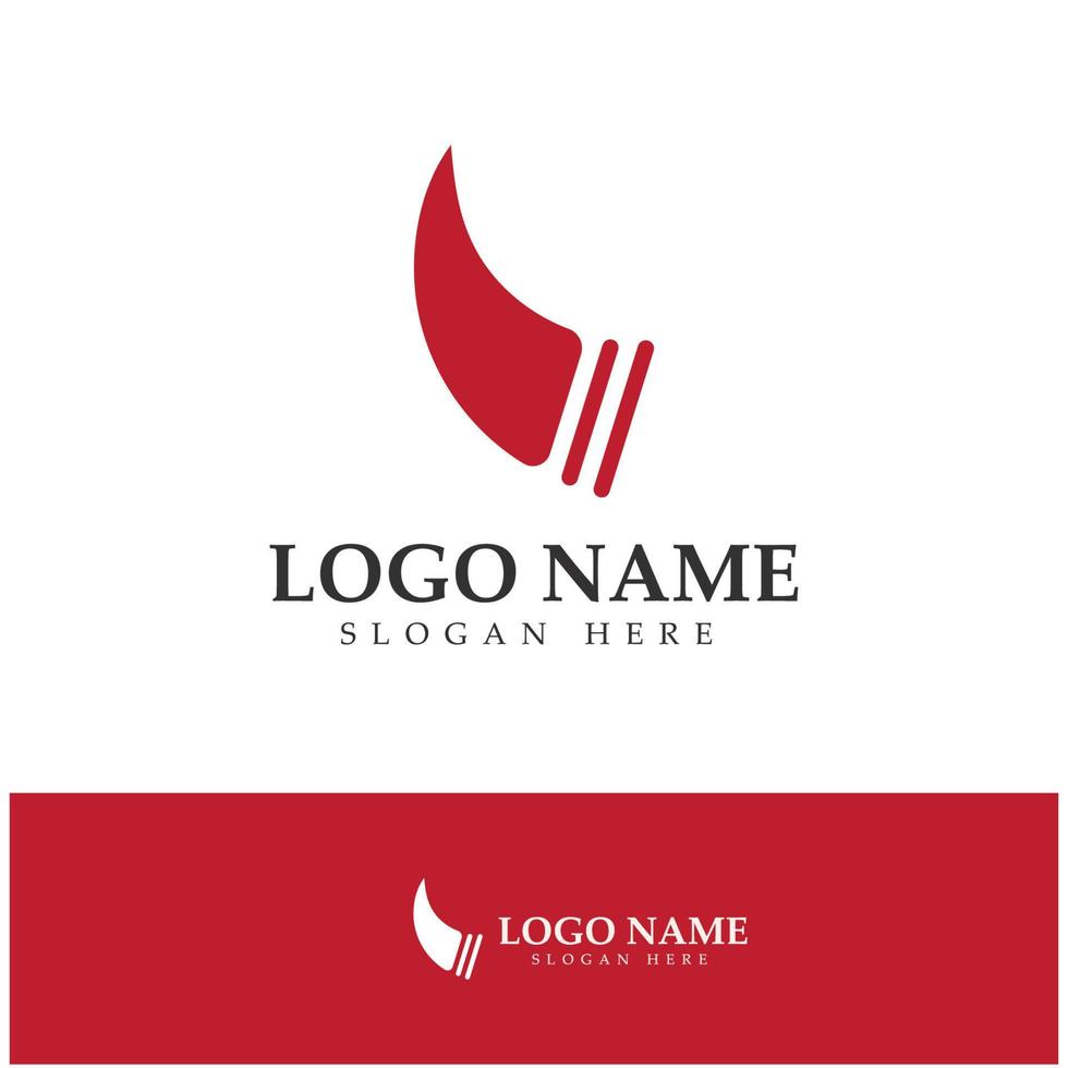 Devil horn vector icon logo design illustration template