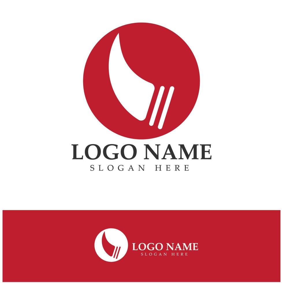 Devil horn vector icon logo design illustration template
