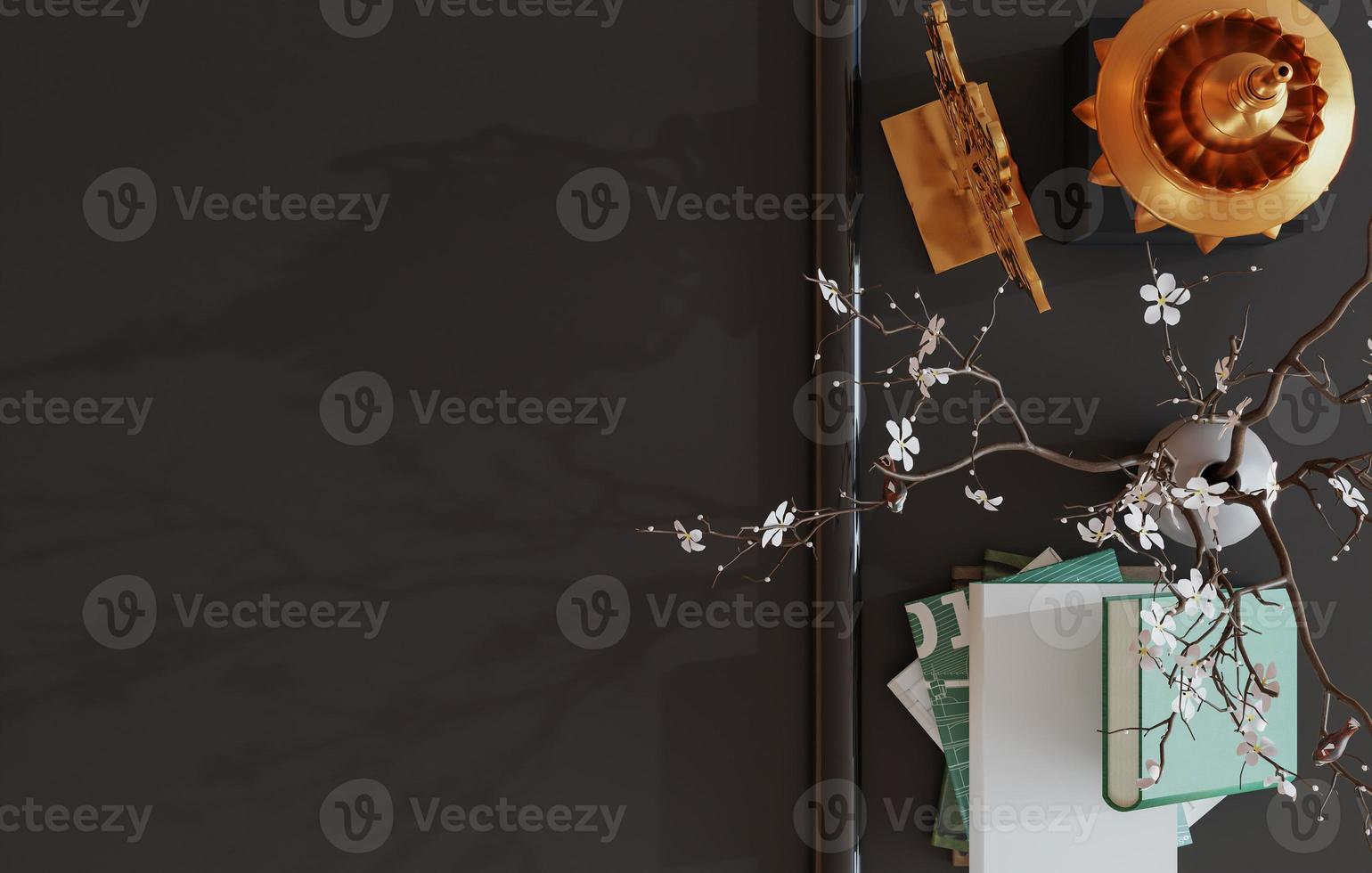 decoration on table with copy space photo