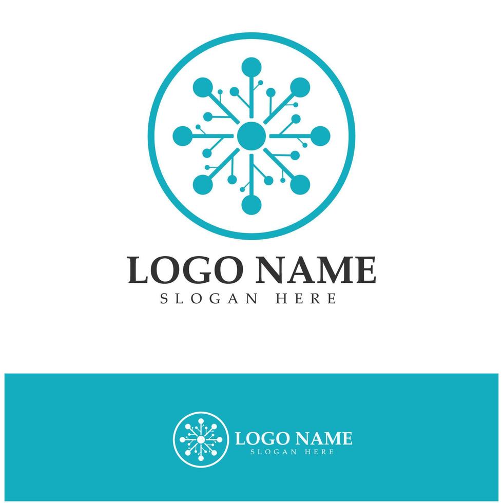 Neuron logo or nerve cell logo design,molecule logo illustration template icon with vector concept