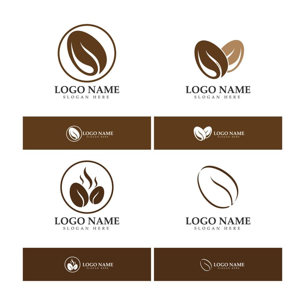 coffee bean icon vector