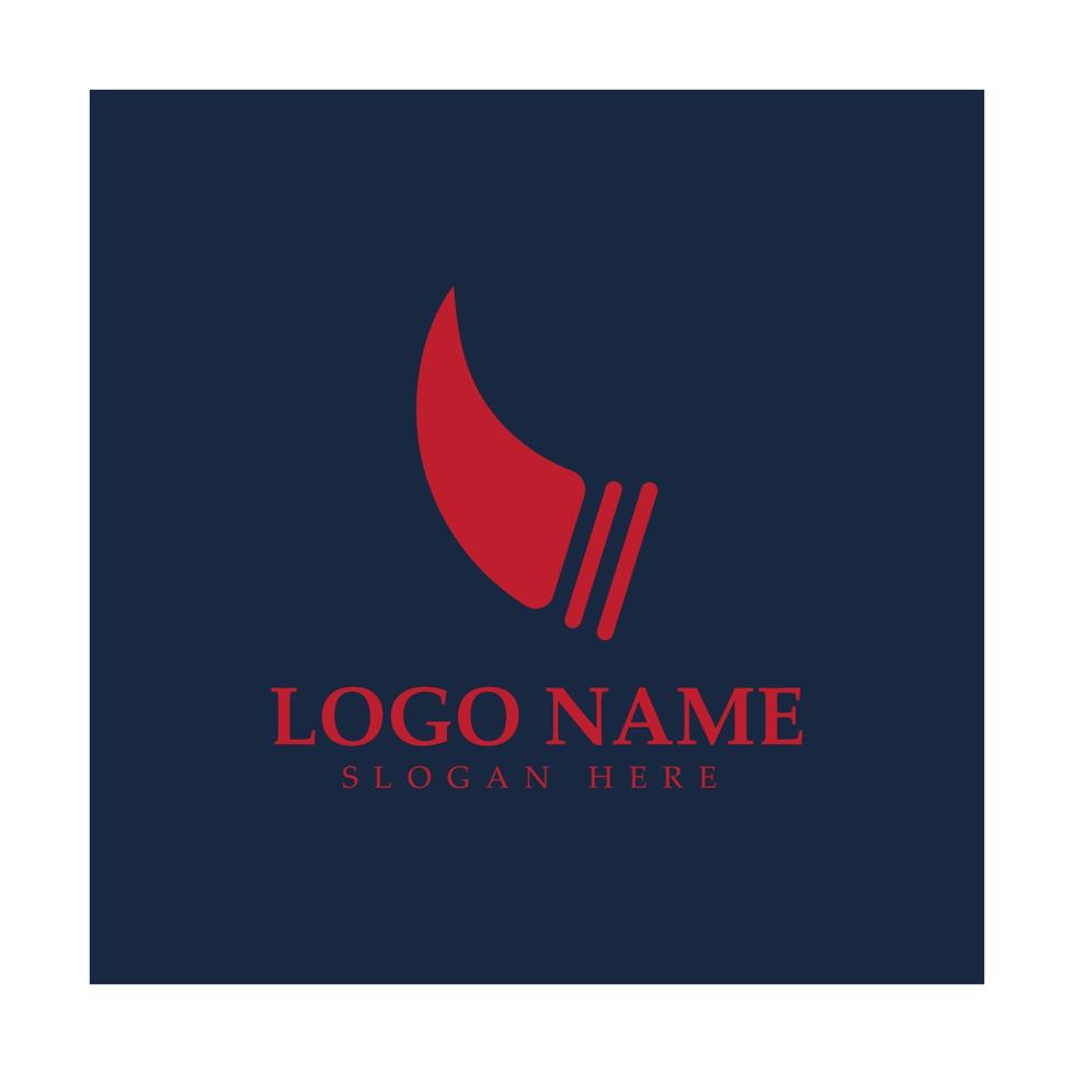 Devil horn vector icon logo design illustration template