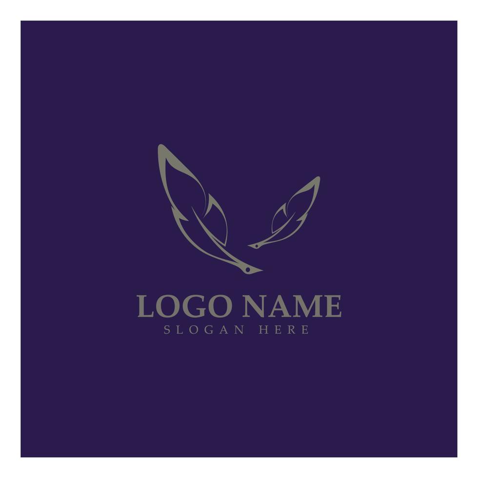 pluma pluma escribir signo logo plantilla aplicación iconos vector