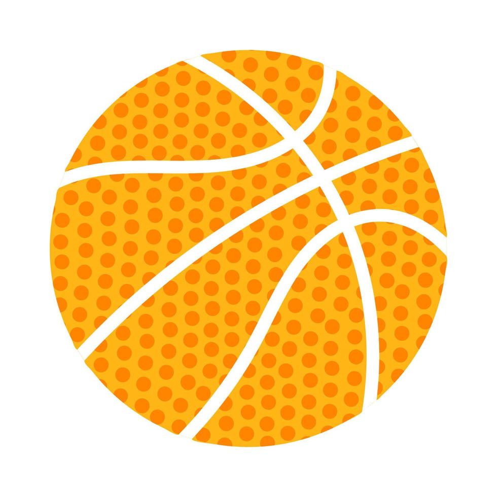 Vector ilustración colorida de pelota de baloncesto aislado sobre fondo blanco.