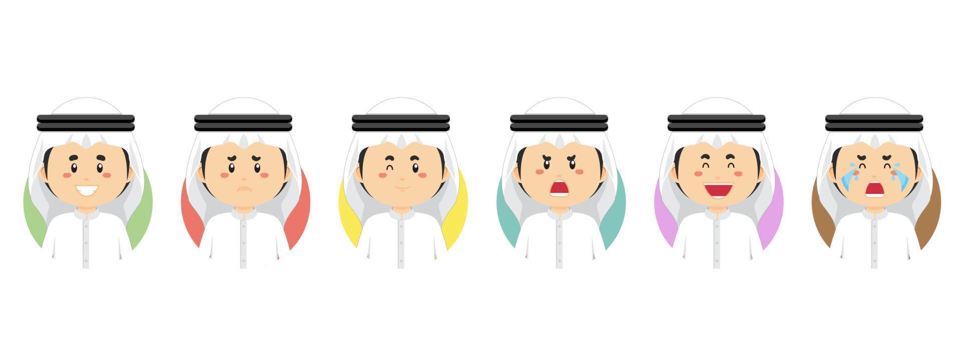 Bahrain Avatar with Various Expression vector