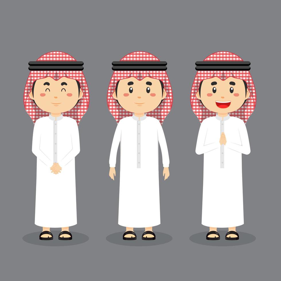 Jordania Character with Various Expression vector