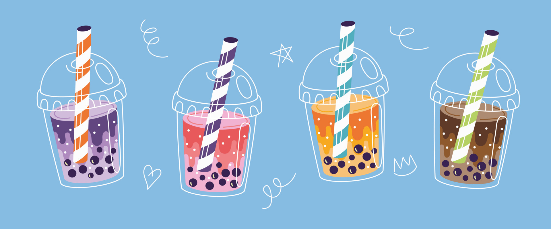 https://static.vecteezy.com/system/resources/previews/009/291/992/original/set-of-four-different-bubble-tea-cups-taiwan-milk-tea-with-tapioca-pearls-boba-tea-yummy-beverages-asian-taiwanese-soft-drink-cartoon-style-hand-drawn-colored-trendy-illustration-vector.jpg