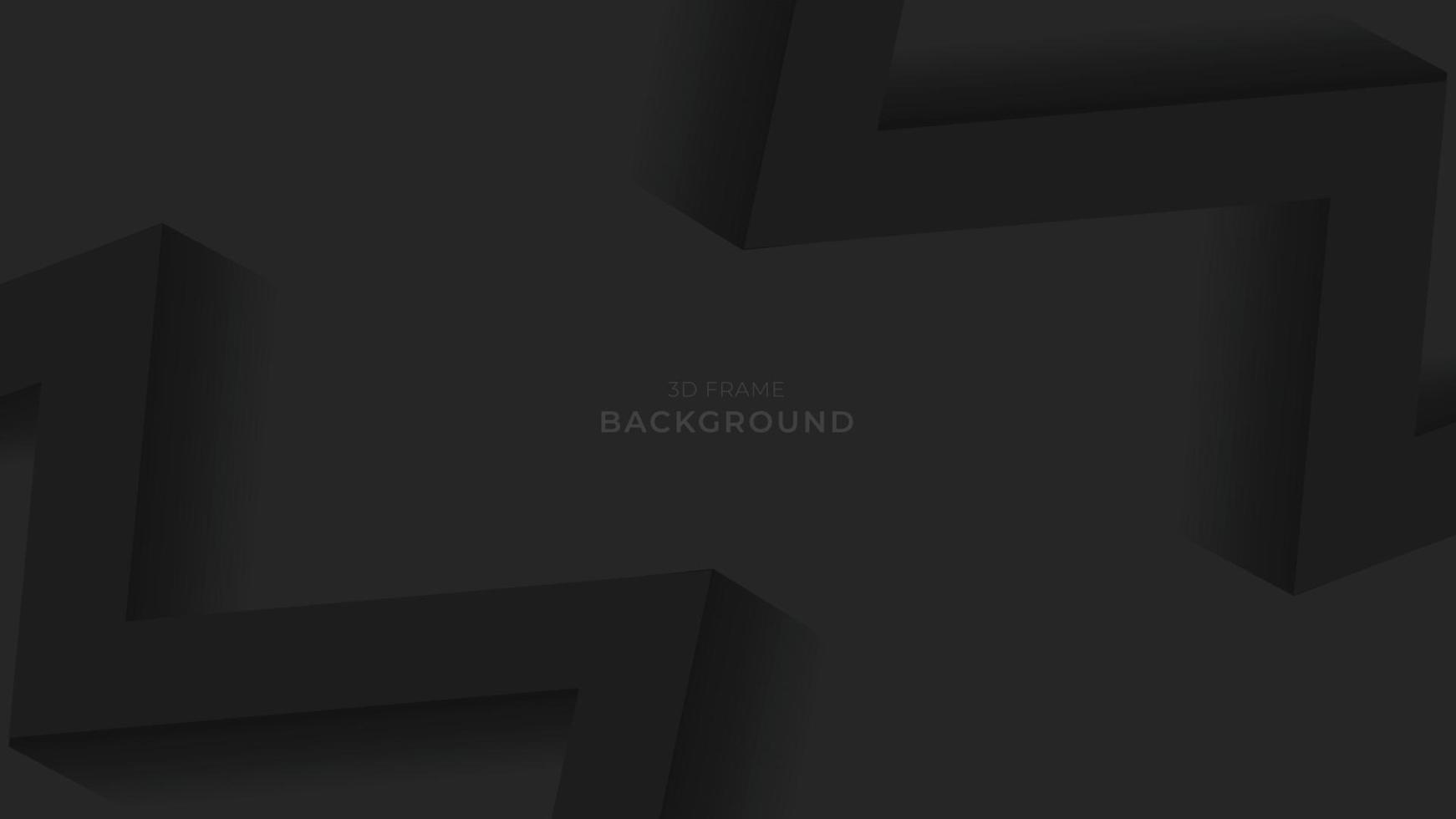 fondo 3d negro minimalista. elegante fondo premium. concepto de diseño futurista. ilustración vectorial vector