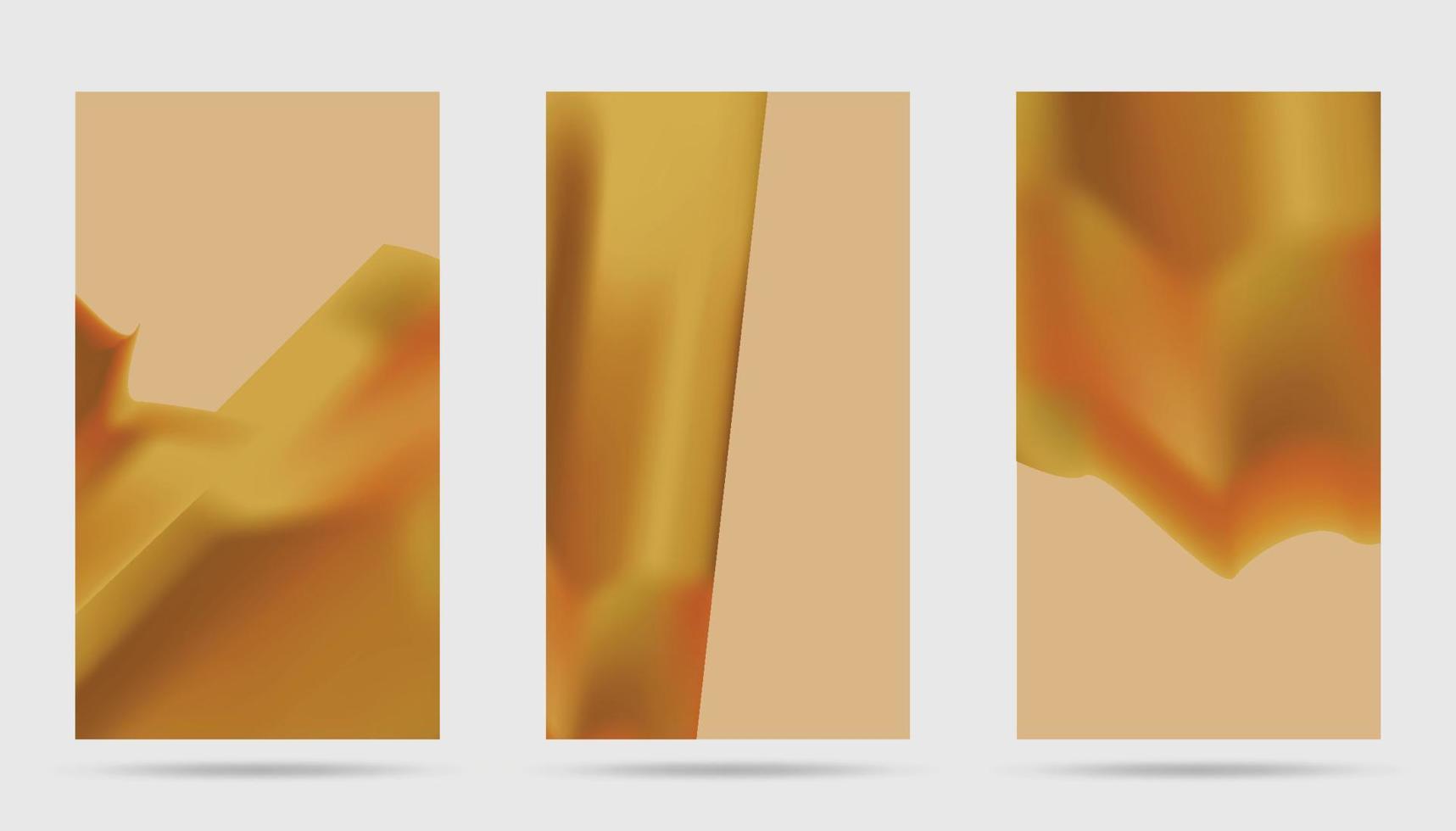 Set of elegant minimal abstract golden cover, background vector illustration.