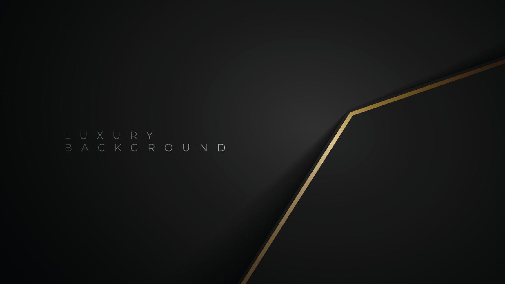 Minimal abstract luxury background  luxury. Dark overlap shape with golden lines. Vector illustration