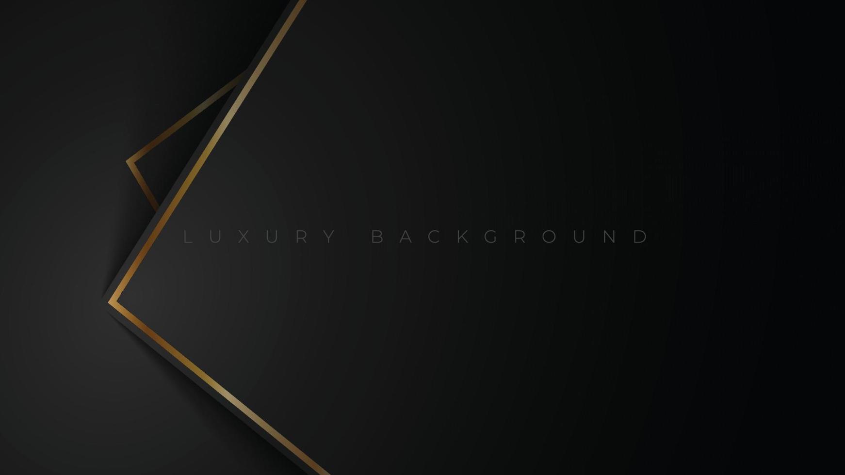 Abstract background with gold lines. Minimal luxury concept. Dark overlap shape with golden lines. Vector illustration