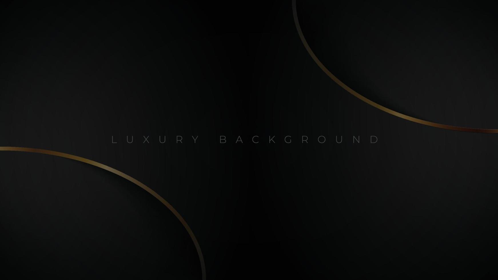 Luxury abstract background, golden lines on dark. Wave dark and gold background. Vector Illustration