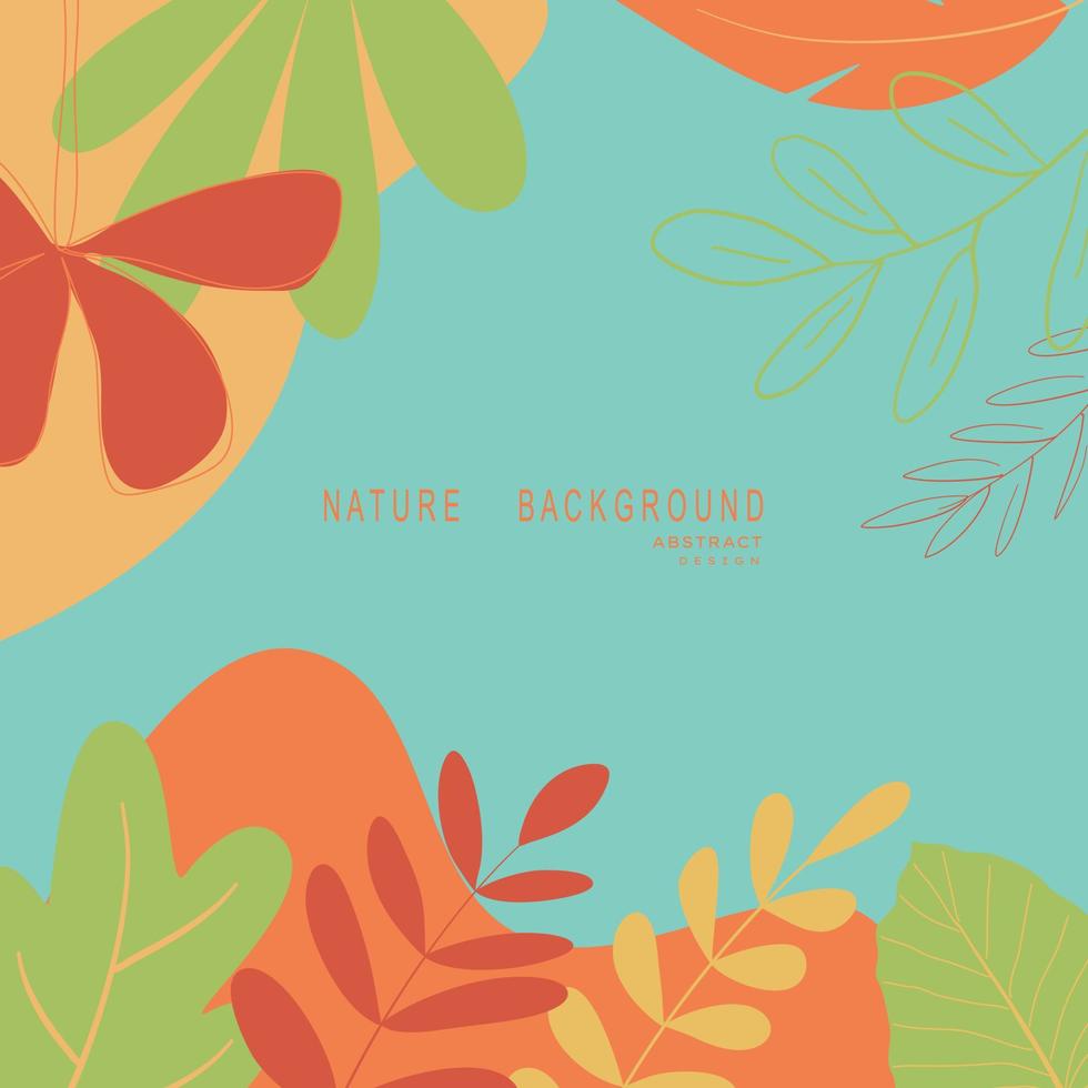 fondos abstractos de la naturaleza. estilo minimalista de moda. varias formas configuran plantillas de diseño buenas para la tarjeta de fondo saludo papel tapiz folleto volante invitación y otros. ilustración vectorial vector