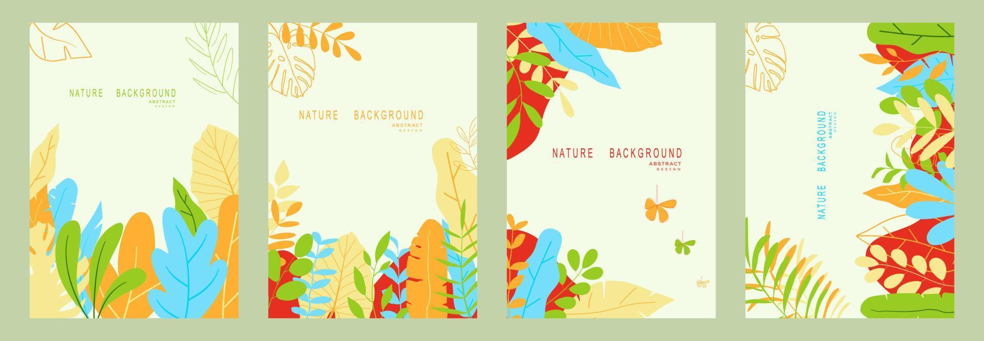 Nature abstract backgrounds.minimal trendy style. various shapes set up design templates good for background card greeting wallpaper brochure flier invitation and other. vector illustration