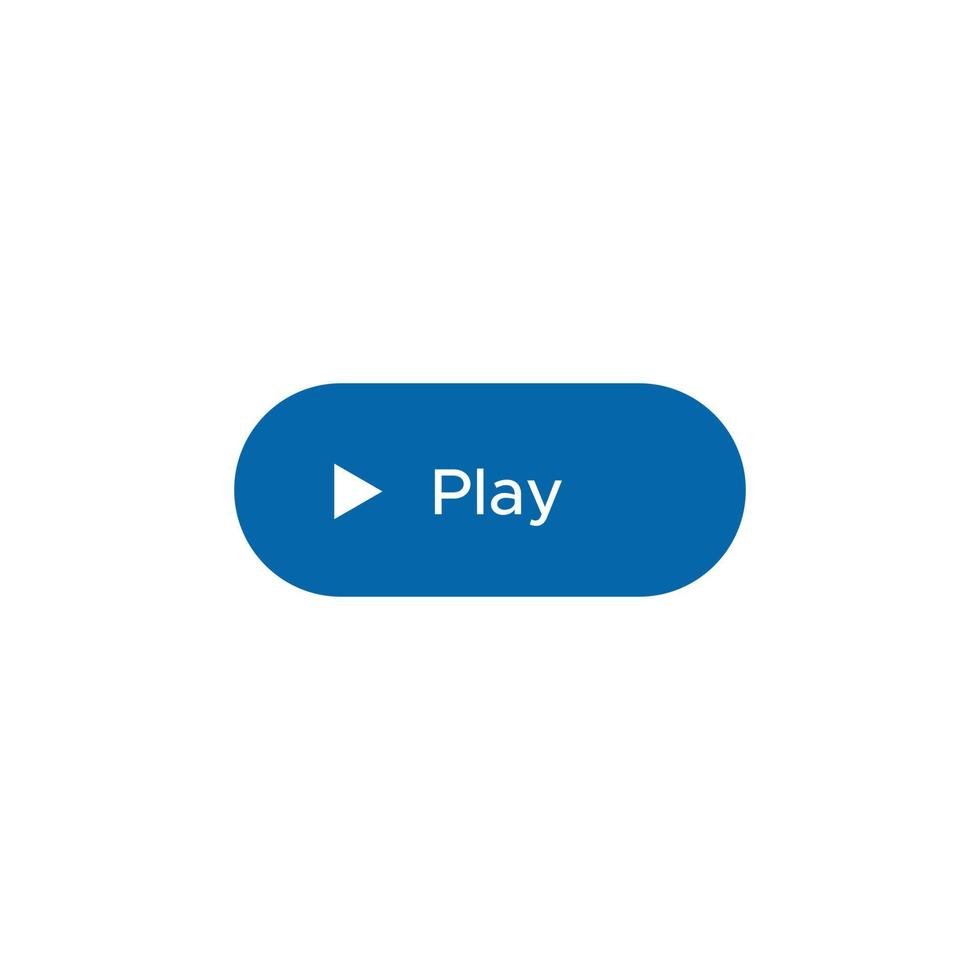 Play button icon vector for web or mobile app